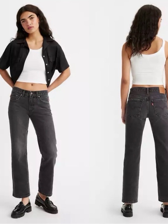 Levi's Denim - Levi’s Premium Middy Bootcut Ankle Jeans Play My Game Black Size 29 x 27